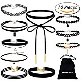 Paxcoo CN-01 Black Velvet Choker Necklaces with Storage Bag for Women Girls, Pack of 10 $6.99 FREE Shipping on orders over $25