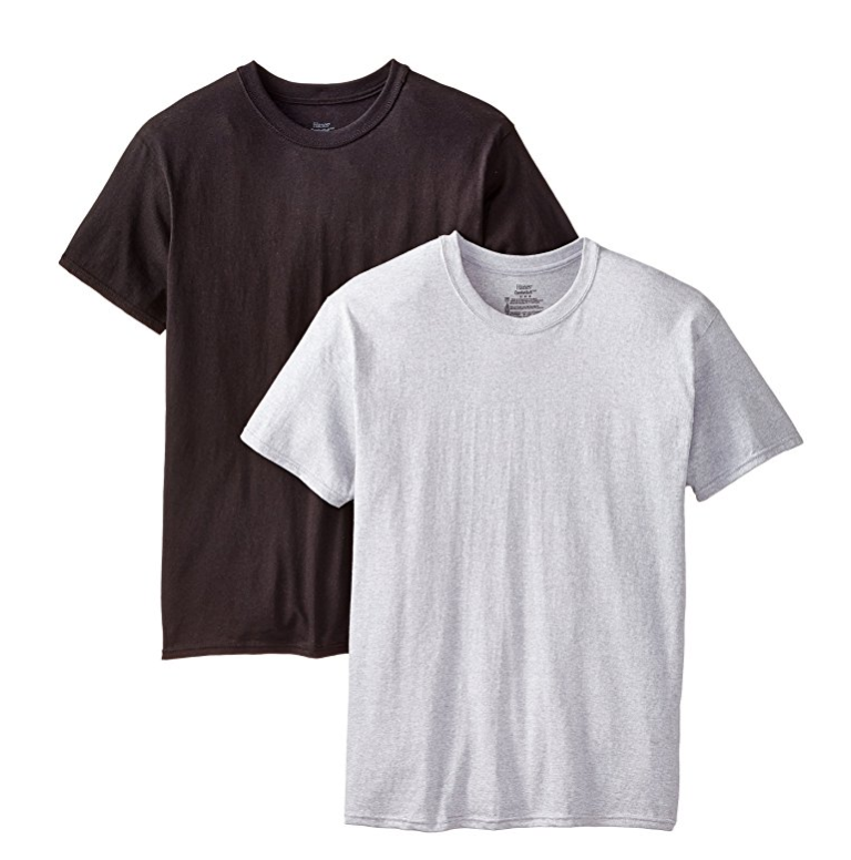 Hanes Men's 2-Pack Crew T-Shirt  only $9.49