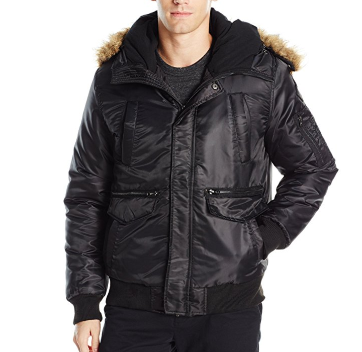 Southpole Men's Bomber Jacket with Utility Pocket on Arms only $12.99