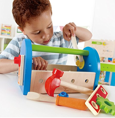 Hape Fix It Kid's Wooden Tool Box and Accessory Play Set only $9.47