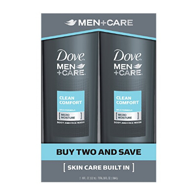Dove Men+Care Body and Face Wash, Clean Comfort 18 oz, Twin Pack $13.89