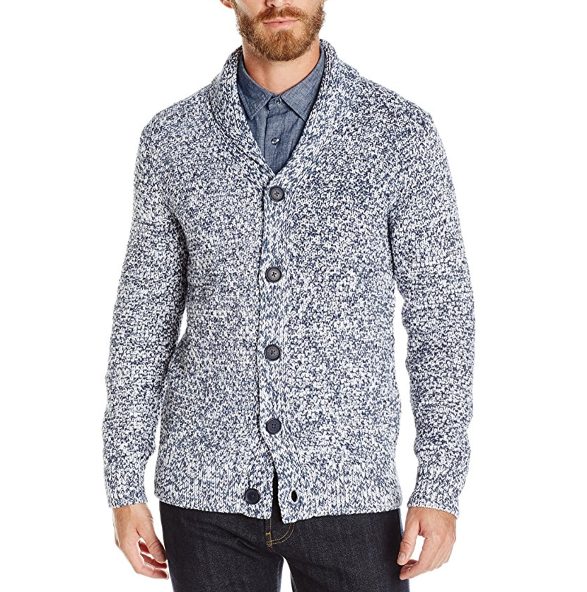 阿玛尼 Armani Exchange 男式青果领针织开衫，现仅售$59.63, 免运费！