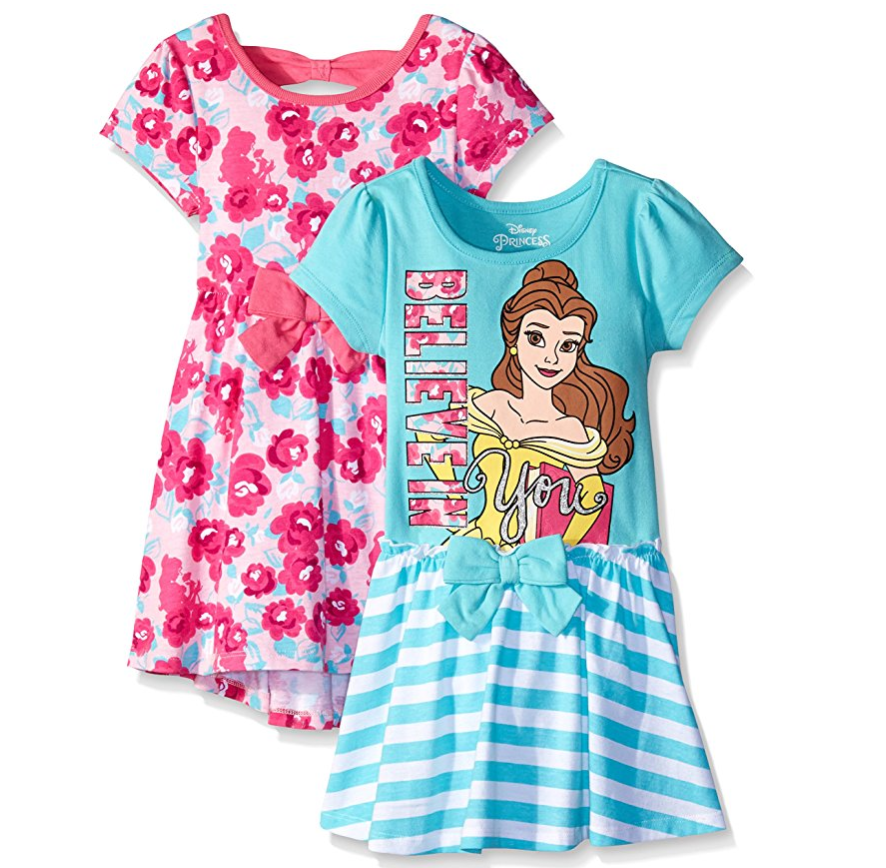 Disney Girls' 2 Pack Beauty and the Beast Belle Dresses only $15.08