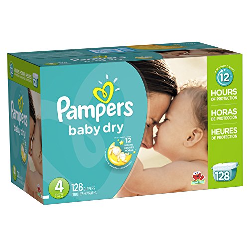 Pampers Baby Dry Diapers Size 4, 128 Count, Only$19.95, free shipping after clipping coupon and using SS