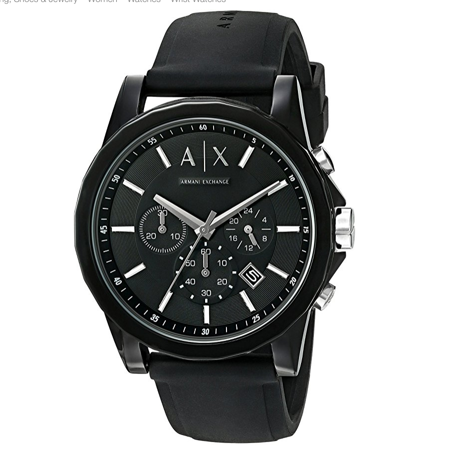 阿玛尼副牌！Armani Exchange 阿玛尼AX1326时装腕表, 现仅售$68.34,免运费！