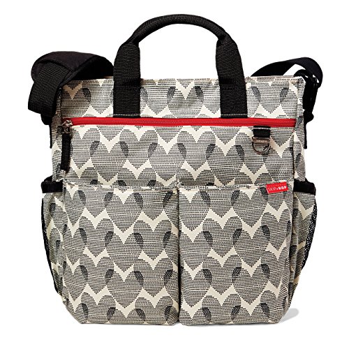Skip Hop Duo Signature Diaper Bag with Portable Changing Mat, Hearts, Only $39.27, You Save $25.73(40%)
