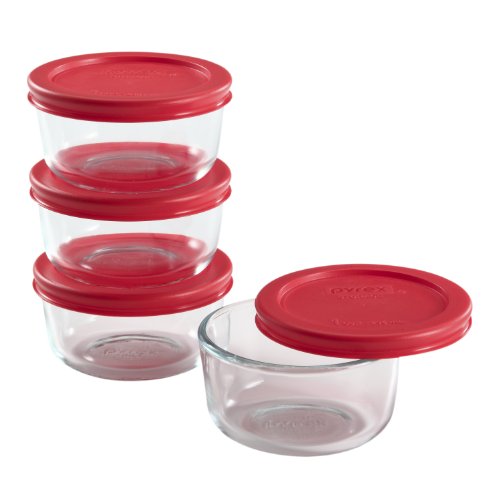 Pyrex Simply Store 8-Piece Glass Food Storage Set (4 vessels and 4 lids), Only $10.06
