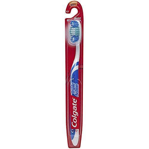 Colgate Triple Action Adult Full Head, Soft Toothbrush Colors Vary (Pack of 6), Only $6.39