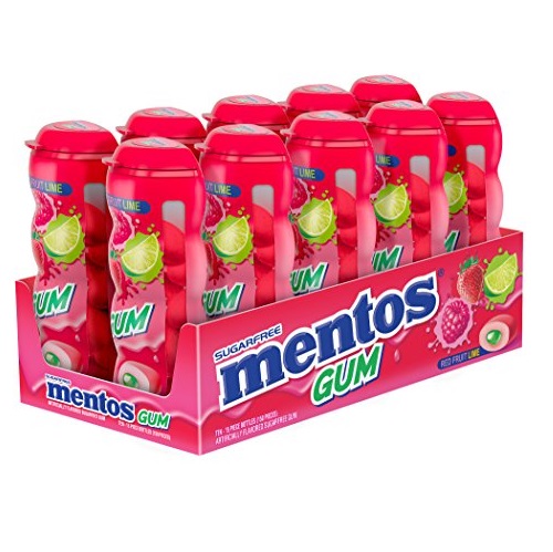 Mentos Gum Sugar Free Pocket Bottle, Tropical Red Fruit/Lime, 15 Piece (Pack of 10), Only $10.87, free shipping after clipping coupon and using SS