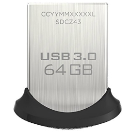 SanDisk Ultra Fit 64GB USB 3.0 Flash Drive - SDCZ43-064G-GAM46, Only $13.29