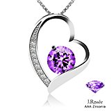 J.Rosée Sterling Silver Cubic Zirconia Heart Pendant Necklace $5.1 FREE Shipping on orders over $35