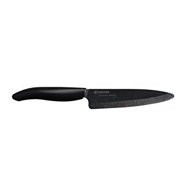 Kyocera Advanced Ceramic Revolution Series 5-inch Slicing Knife, Black Handle, Black Blade, Only $29.99