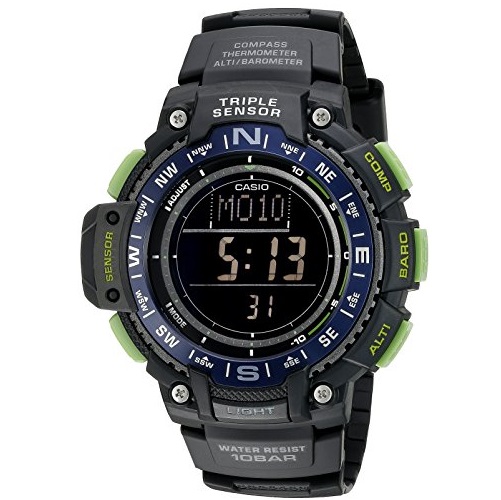 Casio Men's SGW-1000-2BCF Triple Sensor Digital Display Quartz Black Watch, Only $51.06, free shipping