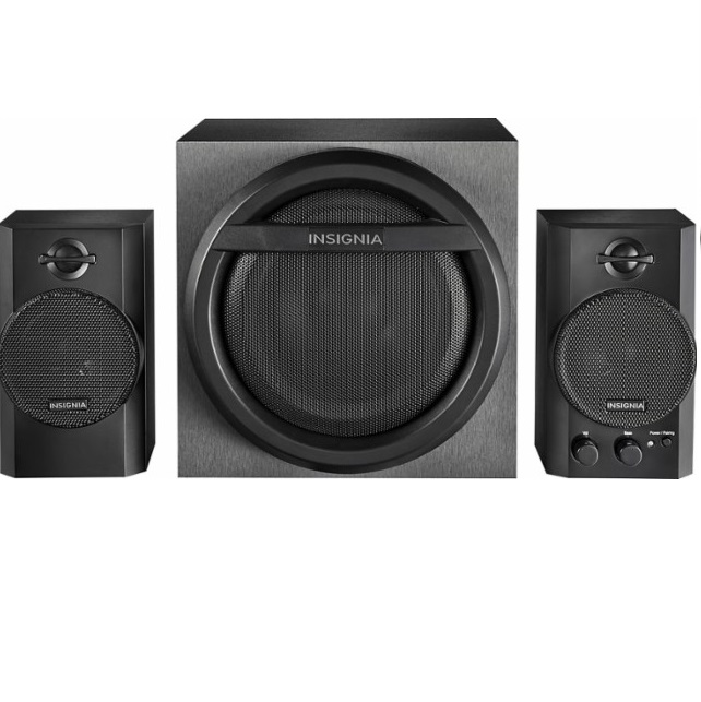 Insignia™ - 2.1 Bluetooth Speaker System (3-Piece) - Black, only $19.99