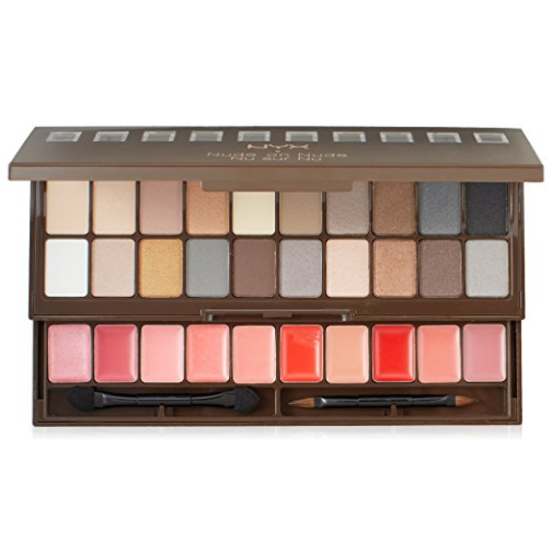NYX Nude On Nude Palette, 20 Eye Shadows, 10 Lip Colors, Applicator/Mirror  only $13.93