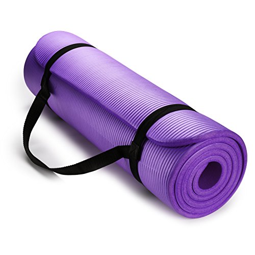 HemingWeigh 1/2-Inch Extra Thick High Density Exercise Yoga Mat with Carrying Strap (Purple), Only $16.99
