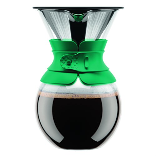 Bodum 11571-159 Pour Over Coffee Maker with Permanent Filter, 1.0 L/34 oz, Turquoise, Only $15.93
