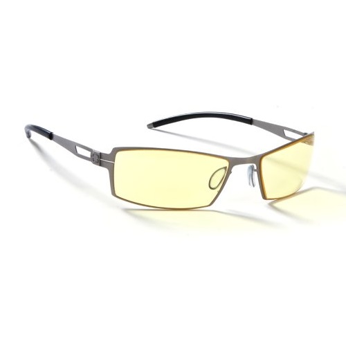 Gunnar Optiks G0005-C011 SheaDog Full Rim Ergonomic Advanced Computer Glasses with Headset Compatibility and Amber Lens Tint, Mercury Frame Finish, Only $53.92, free shipping