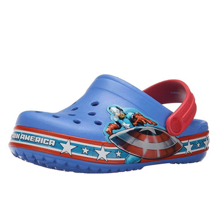 crocs Crocband Captain America Clog (Toddler/Little Kid) only $13.99