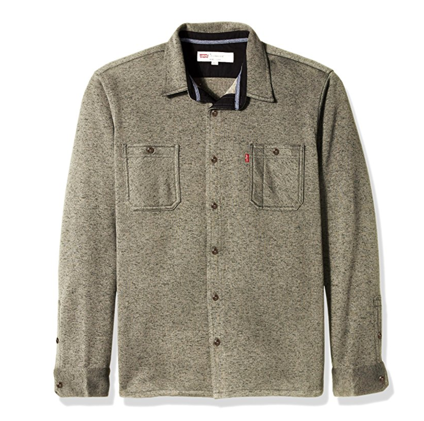 Levi's Men's Andven Long Sleeve Sweater Knit Fleece Woven only $9.98