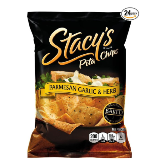 Stacy's Pita薯片, 大蒜香草味, 1.5盎司/包 (24包裝)，現點擊coupon后僅售$11.32, 免運費！