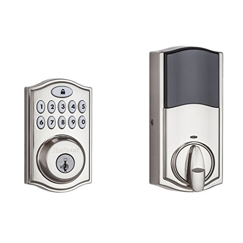 Kwikset 914 Z-Wave SmartCode Electronic UL Deadbolt, Works with Amazon Alexa via SmartThings or Wink, featuring SmartKey in Satin Nickel,  only $134.96, free shipping