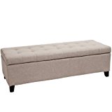 Best Selling Mission Tufted Fabric Storage Ottoman Bench, Beige $112.99 FREE Shipping