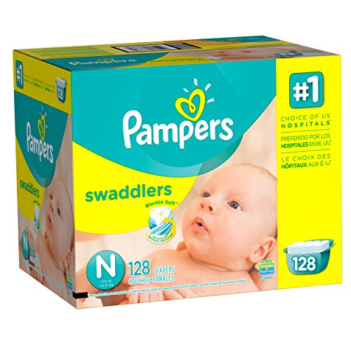 Pampers Swaddlers Diapers, Size N, Giant Pack, 128 Count (Packaging May Vary), Only$11.51, free shipping after using SS