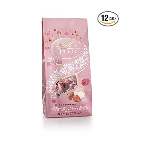 LINDOR Valentine Milk with White Chocolate Truffles, 8.5oz (Pack of 12), Only $27.50
