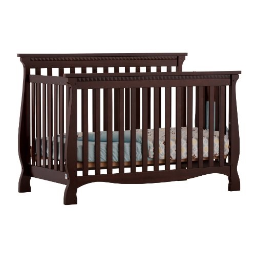 Stork Craft Venetian 4-in-1 Fixed Side Convertible Crib, Espresso, Only $149.00, You Save $100.99(40%)