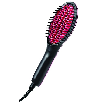 Simply Straight Ceramic Hair Straightening Brush, Black/Pink, Only $14.44