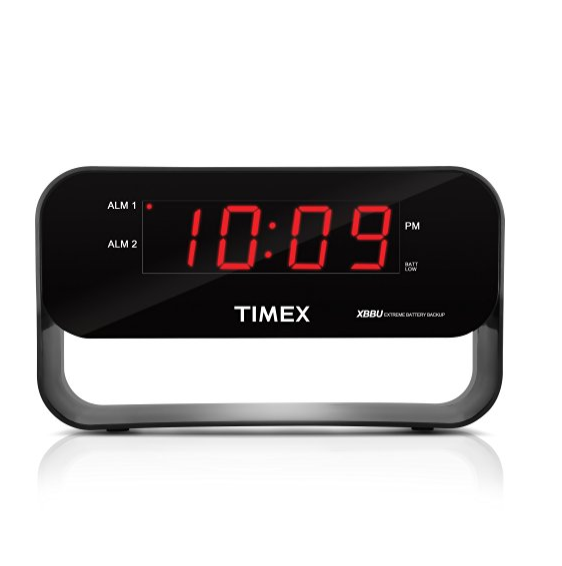 Timex T128B6 Dual Alarm Clock with USB Charging and Night Light - Black only $22.37