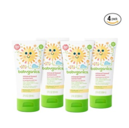 $9.34 Babyganics Mineral-Based Baby Sunscreen Spray SPF 50, 6oz Spray Bottle + Natural Insect Repellent 6oz Spray Bottle Combo Pack
