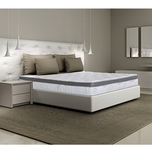 Olee Sleep 13英寸凝胶记忆海绵弹簧床，Queen size， 原价$299.00，现仅售$224.00，免运费