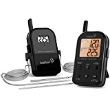 Ivation Wireless Meat Thermometer w/ Bonus Probe - Remote BBQ, Smoker, Cooking Thermometer - Monitors Food Up To 300 Feet Away - 3 Probes Included $34.99 FREE Shipping on orders over $35