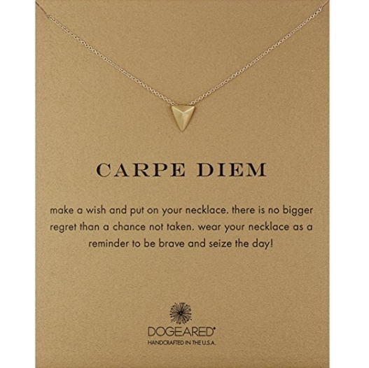 Dogeared Reminders Carpe Diem Pyramid Pendant Necklace, 18