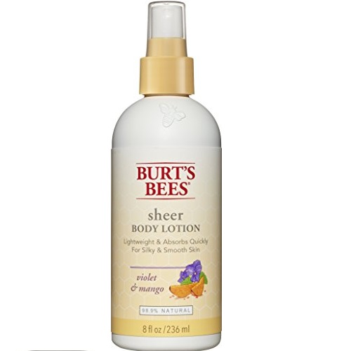Burt's Bees Sheer Body Lotion, Violet and Mango, 8 Fluid Ounces (Pack of 3), Only $17.56, You Save $12.41(41%)