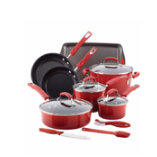 $99.97 ($300.00, 67% off) Rachael Ray® 14-pc. Hard Enamel Nonstick Cookware Set with Prep Tools
