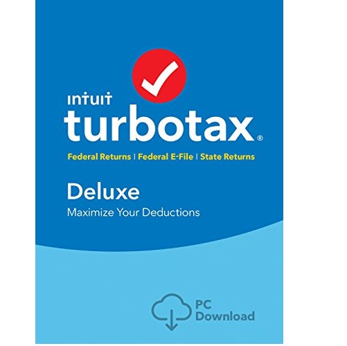 TurboTax Deluxe 2016 Tax Software Federal & State + Fed Efile PC download  [Amazon Exclusive], Only $34.89, You Save $25.10(42%)