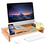 HOMFA Bamboo Monitor Stand Riser with Storage Organizer Laptop Cellphone TV Printer Stand Desktop Container for Home Office $20.99 FREE Shipping on orders over $35