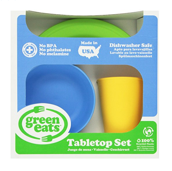 Green Eats Tabletop Set 安全环保儿童餐具套组, 现仅售$9.69