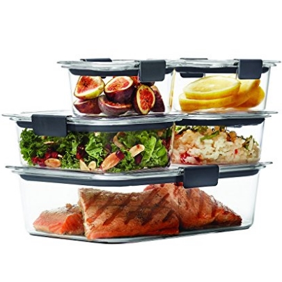 Rubbermaid Brilliance Food Storage Container, Clear, 10-Piece Set 1976520, Only $17.99