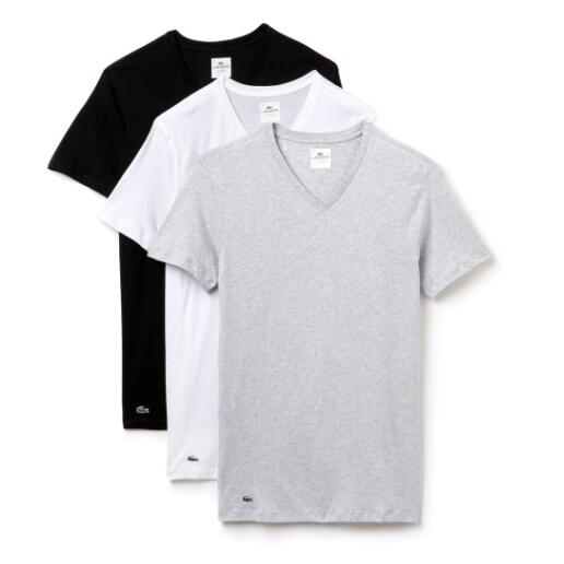 $28.99 ($42.50, 32% off) Lacoste Essentials Collection 3-Pack V-Neck T-Shirts