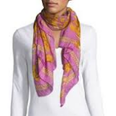 VERSACE 范思哲 女士印花羊绒围巾  特价仅售$89.99