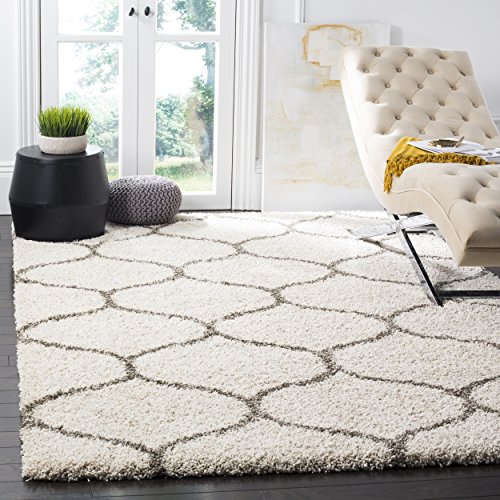 Safavieh Hudson Shag Collection SGH280A Ivory and Grey Area Rug, 4 feet by 6 feet (4' x 6'), Only $45.69, free shipping
