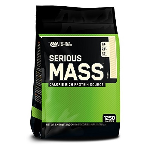 Optimum Nutrition Serious Mass Gainer Protein Powder, Vanilla, 12 Pound, Only  $29.92, free shipping after using SS