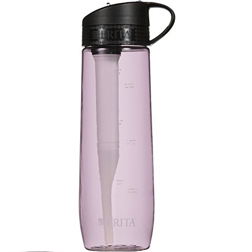 Brita 23.7 Ounce Hard Sided Water Bottle with 1 Filter, BPA Free, Pink, Only $11.49, You Save $4.50(28%)