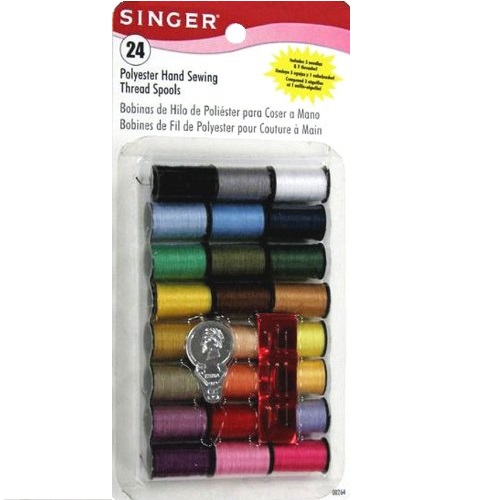 Singer Polyester Thread, Assorted Colors, 24 Spools, Only $1.77, You Save $2.12(54%)