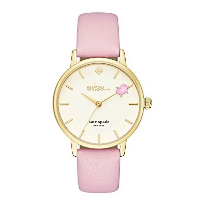kate spade new york Leather Strap Metro Flying Pig Watch, Only $97.49 , free shipping