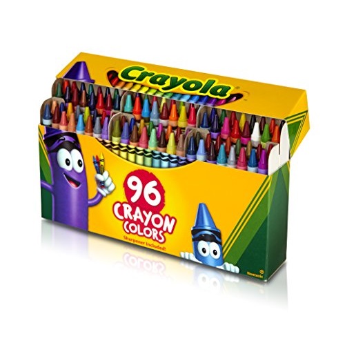 史低价！Crayola彩色蜡笔 套装，96支，带有削笔刀，现仅售$4.99